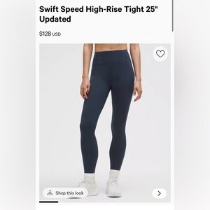 Lululemon Swift Speed 25” High-Rise Navy Leggings